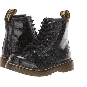 Toddler black glitter Dr. Marten boots